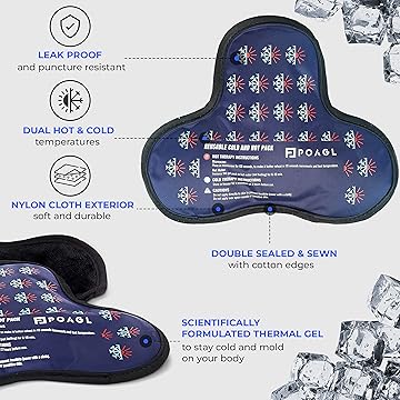 POAGL Hot & Cold Gel Pack – Fits Shoulder Brace | Reusable & Leak-Proof for Pain Relief